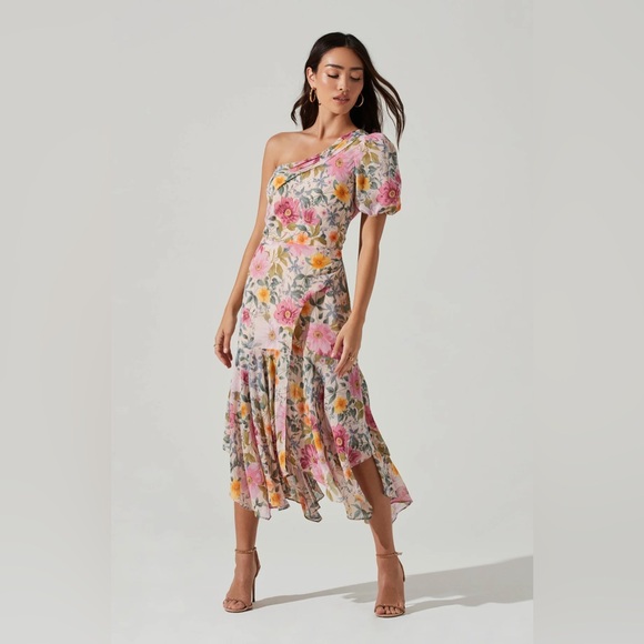 ASTR the label Santorini One Shoulder Midi Dress - Picture 3 of 6